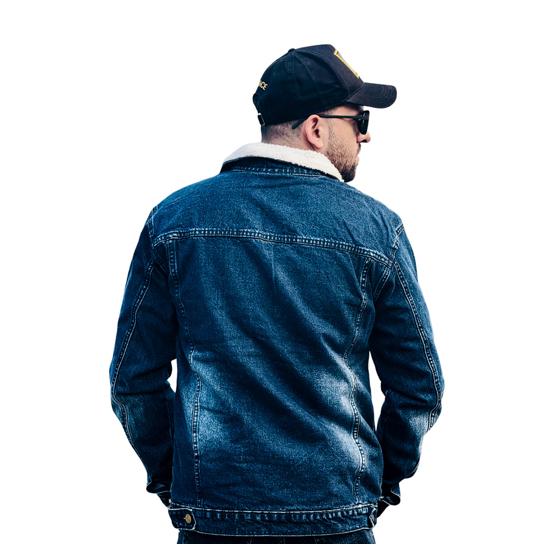 Denim jacket complete fur inside premium quality