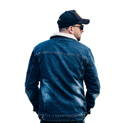 Denim jacket complete fur inside premium quality