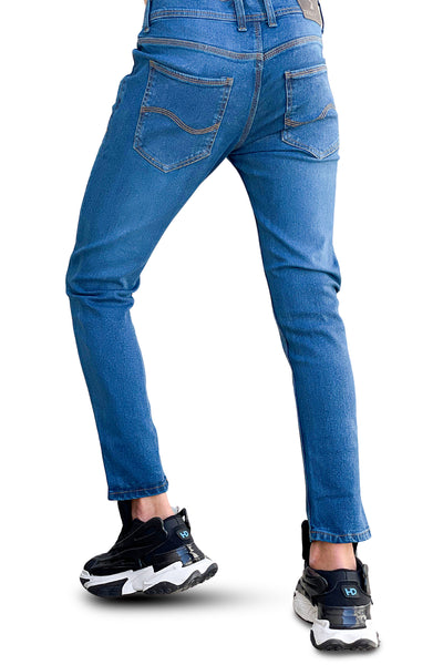 Plane dark blue jeans