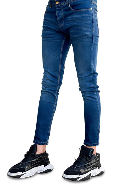 Dark blue faded pent