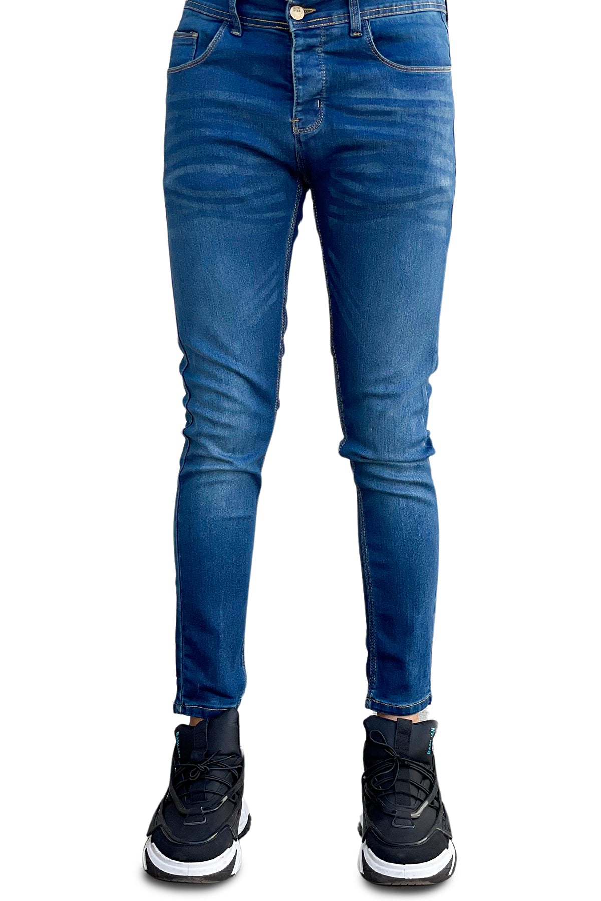Dark blue faded pent