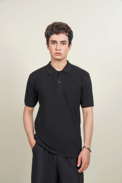 Classic black polo