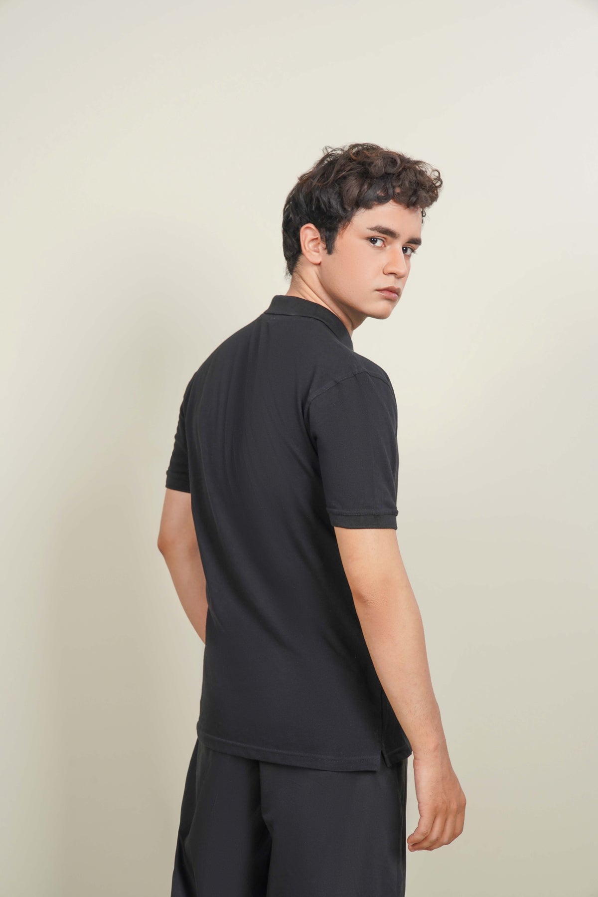 Classic black polo