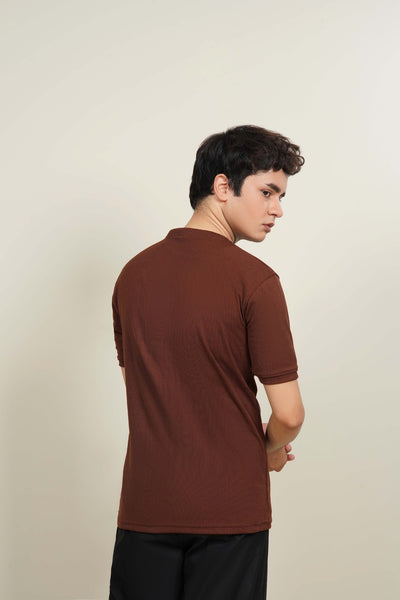 V-Stitch Neck T-Shirt