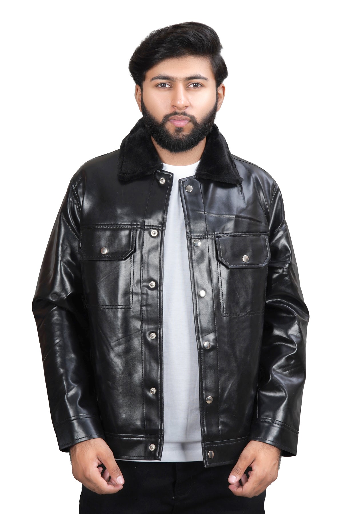 Double pocket jacket premium quality rexine